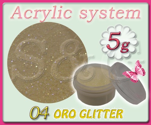 Polvere acrilica oro glitter - acrilica,